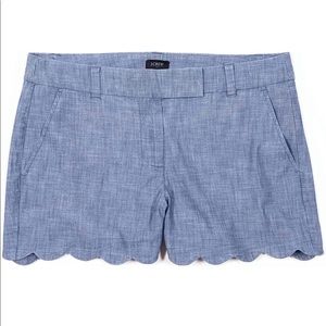 J.Crew Mercantile 4" Scallop Hem Shorts